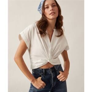 Sundays by Wearesundays Size Small Linen White Blouse